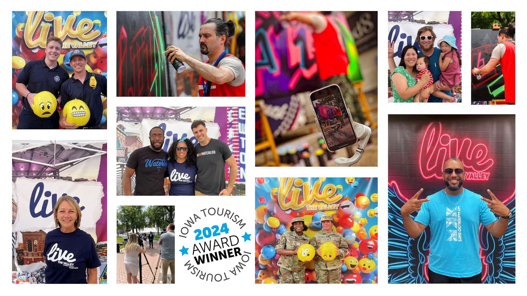 Cedar Valley's Win: Grow Cedar Valley Takes Home Iowa Tourism People's Choice Award for Live the Valley Selfie Mural